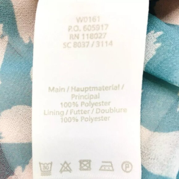 NWT Boden Sylvie Brush Stroke Midi Dress Sz 12 Lined Zipper Flowy Chiffon - Picture 13 of 13